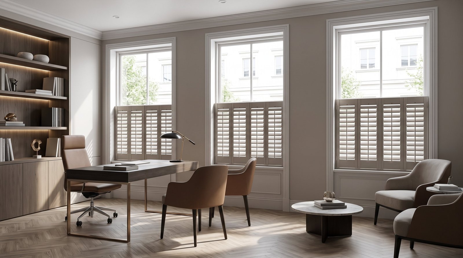 Boutique Street-Facing Office &mdash; Cafe Style Shutters