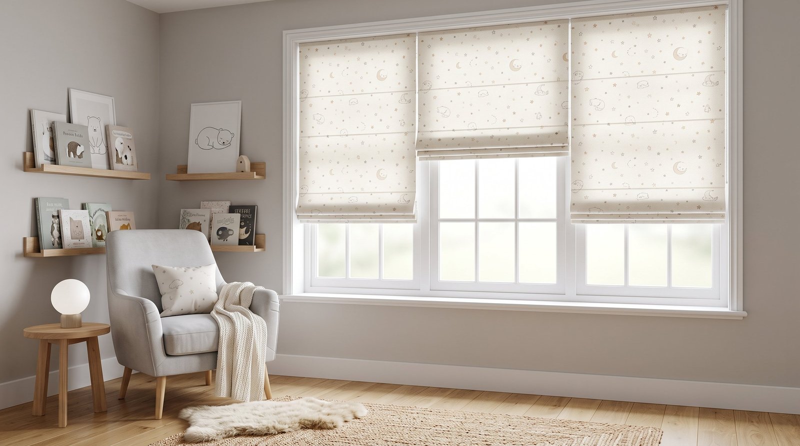 Modern Nursery Reading Corner &mdash; Children Blinds