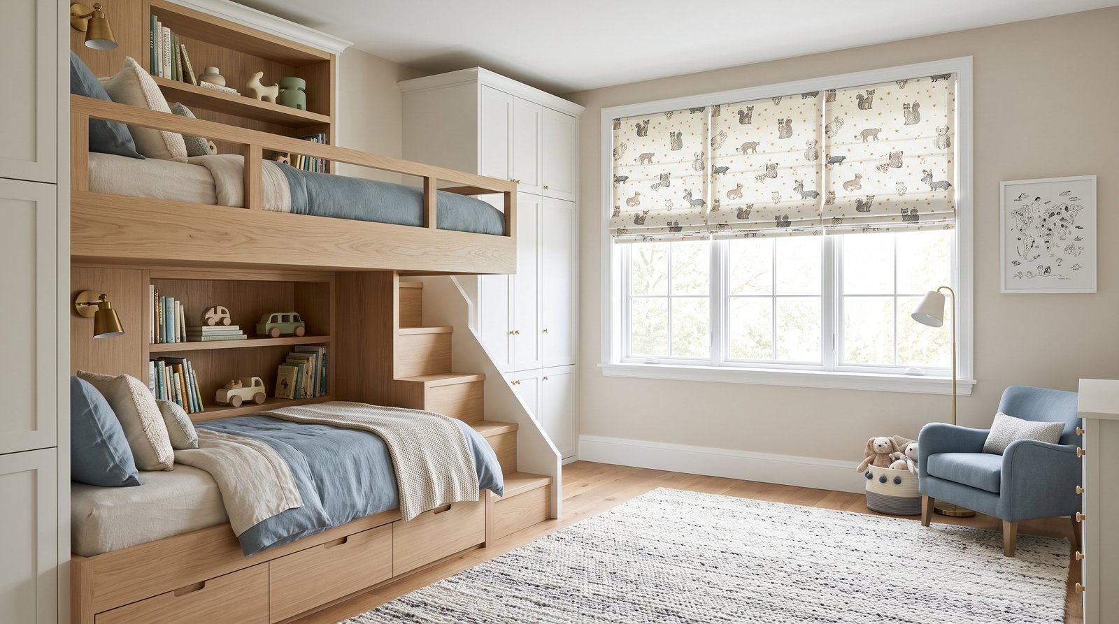 Luxury Bunk Bed Room &mdash; Children Blinds