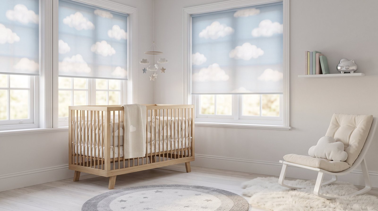 Soft Cloud-Themed Baby Room &mdash; Children Blinds