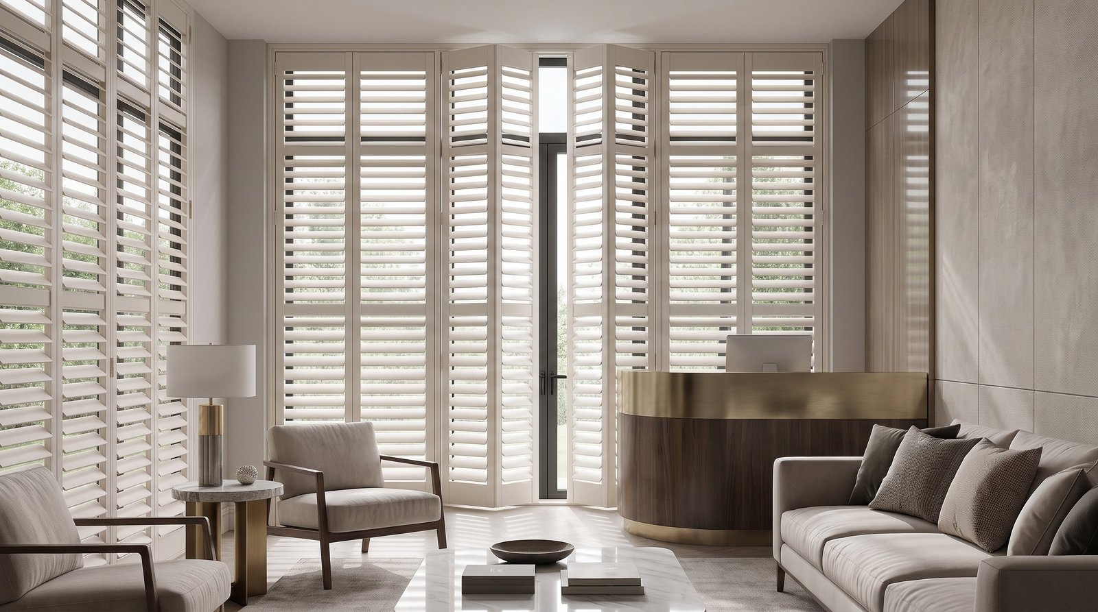 Luxury Boutique Reception &mdash; Full Height Shutters