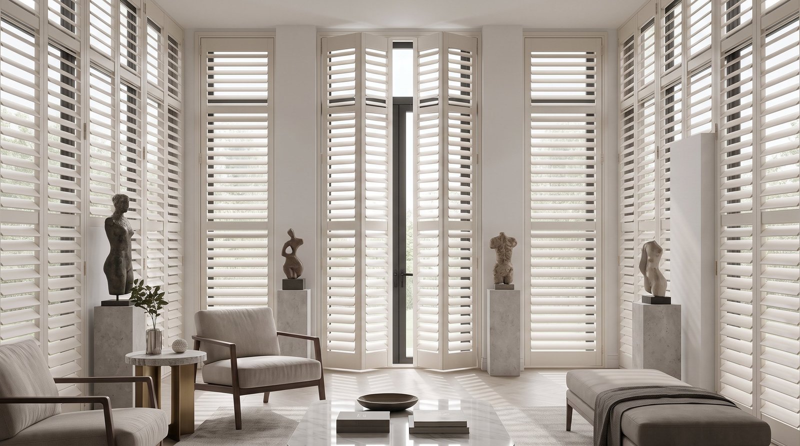 Contemporary Art Display Room &mdash; Full Height Shutters