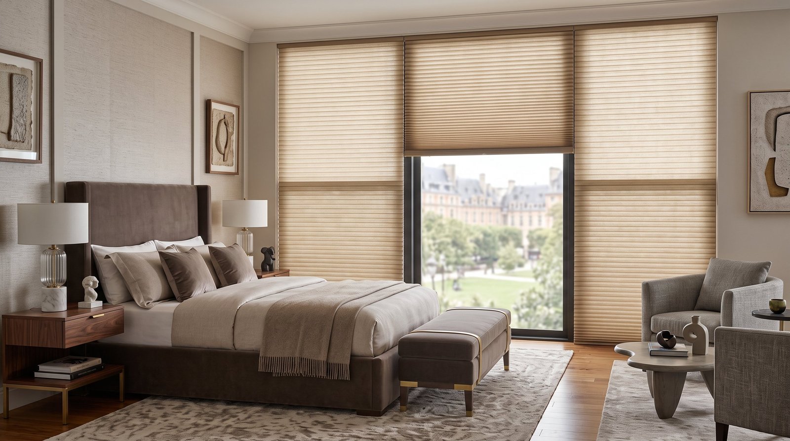 Boutique Hotel Suite &mdash; Honeycomb Blinds