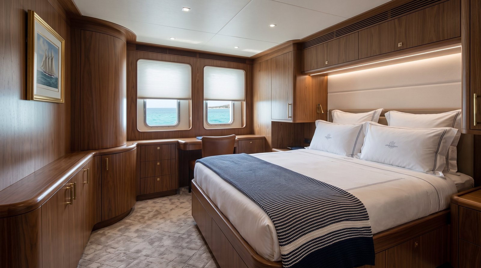 Yacht Master Cabin &mdash; Honeycomb Blinds