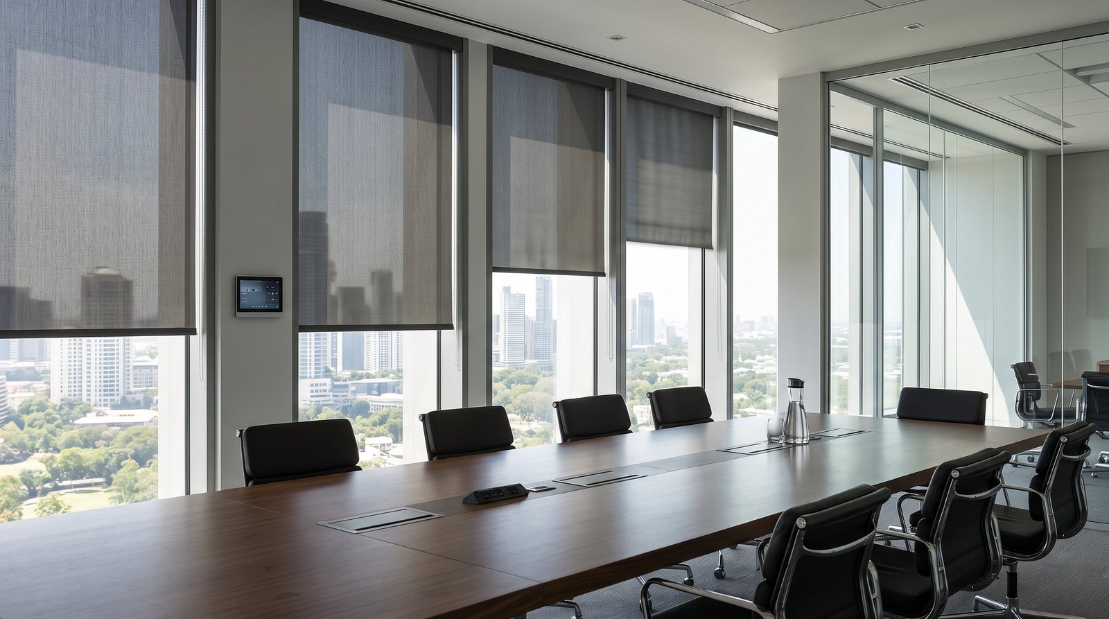 Executive Smart Boardroom &mdash; Motorised Blinds
