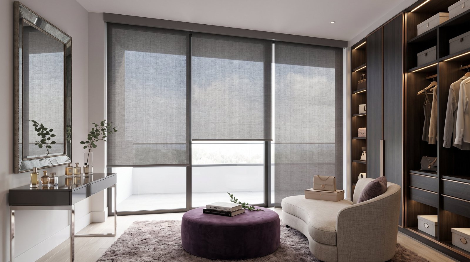 Luxury Dressing Apartment Suite &mdash; Motorised Blinds