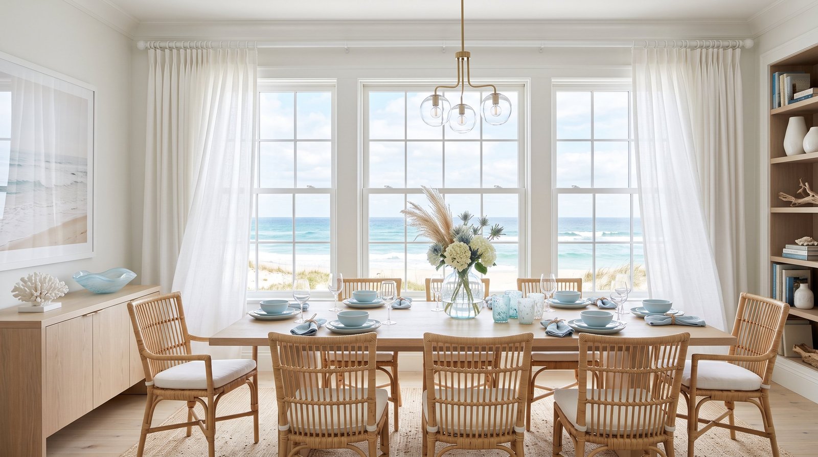 Countryside Master Bedroom &mdash; Pinch Pleat Curtains