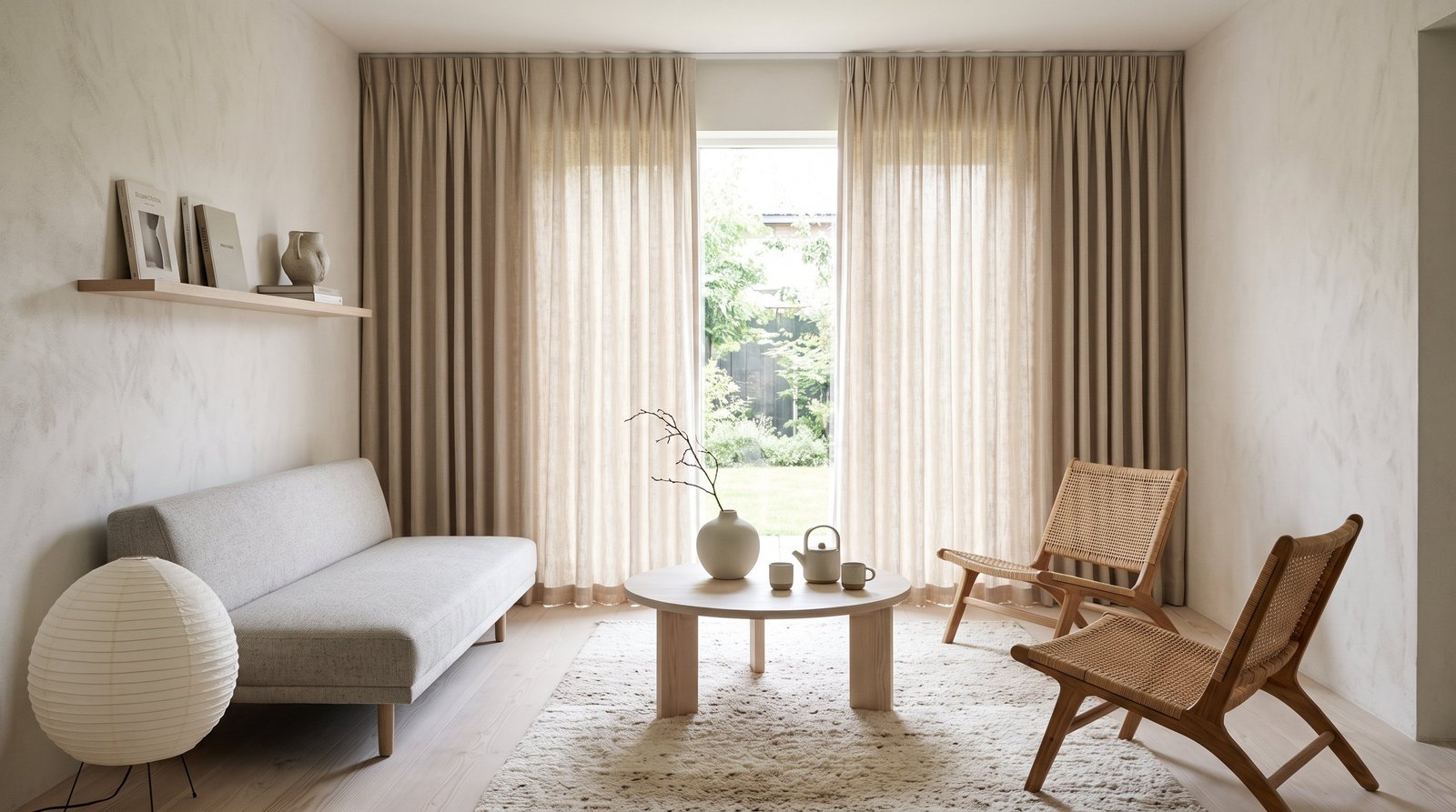 Bright Coastal Dining Room &mdash; Pinch Pleat Curtains