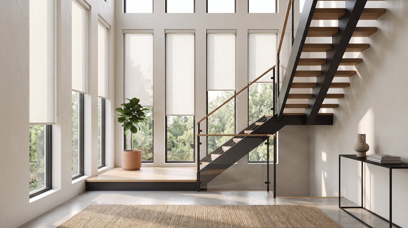 Indoor Courtyard Seating Area &mdash; Romex Blinds