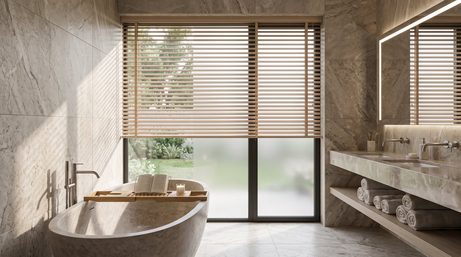 Luxury Bathroom &mdash; Venetian Blinds
